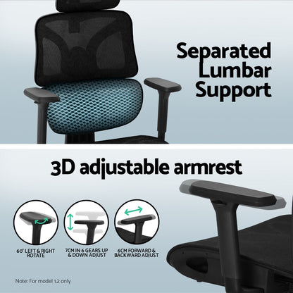 Artiss Computer Desk L-Shape Study Desks Ergonomic Office Chair Mesh Chairs-Furniture &gt; Office &gt; Desks-PEROZ Accessories