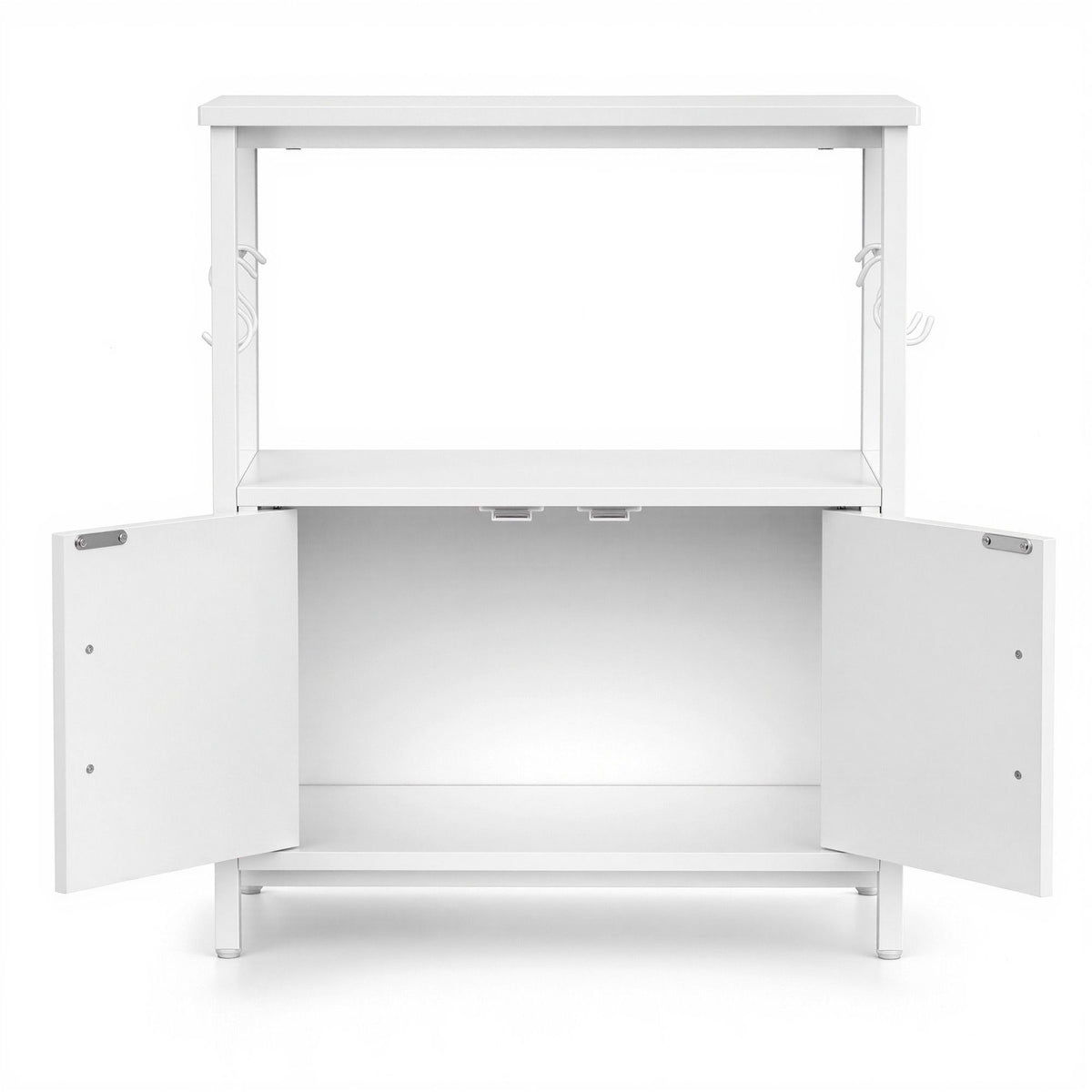 Artiss 20 Gallon Fish Tank Stand 3-Tier Aquarium Stand with Storage Cabinet and Open Shelf White-Furniture > Living Room > Bookcases &amp; Shelves-PEROZ Accessories