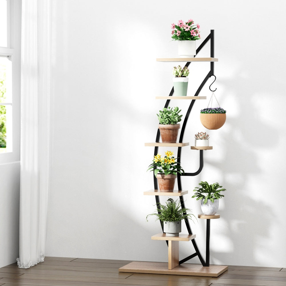 Artiss Plant Stand 6 Tier Ladder Corner Shelf-Furniture > Living Room > Bookcases &amp; Shelves-PEROZ Accessories