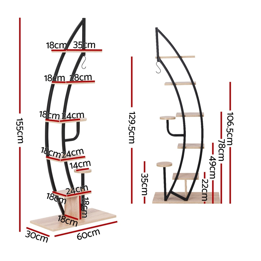Artiss Plant Stand 6 Tier Ladder Corner Shelf-Furniture > Living Room > Bookcases &amp; Shelves-PEROZ Accessories