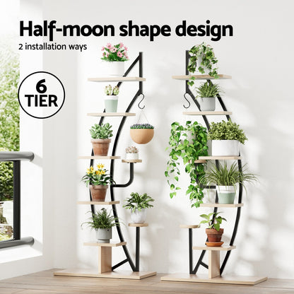 Artiss Plant Stand 6 Tier Ladder Corner Shelf-Furniture > Living Room > Bookcases &amp; Shelves-PEROZ Accessories