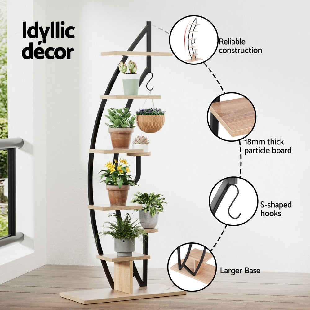 Artiss Plant Stand 6 Tier Ladder Corner Shelf-Furniture > Living Room > Bookcases &amp; Shelves-PEROZ Accessories