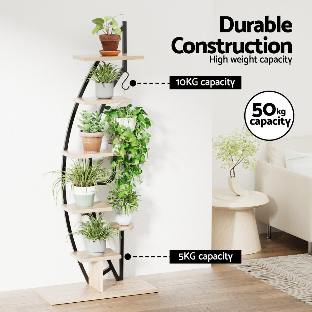 Artiss Plant Stand 6 Tier Ladder Corner Shelf-Furniture > Living Room > Bookcases &amp; Shelves-PEROZ Accessories