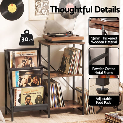 Artiss Record Player Stand with 3-Tier Vinyl Record Storage Turntable Stand