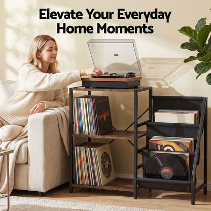 Artiss Record Player Stand with 3-Tier Vinyl Record Storage Turntable Stand