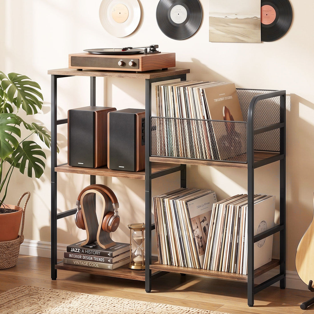 Artiss Record Player Stand with Vinyl Record Storage Turntable Stand-Furniture > Living Room > Bookcases &amp; Shelves-PEROZ Accessories