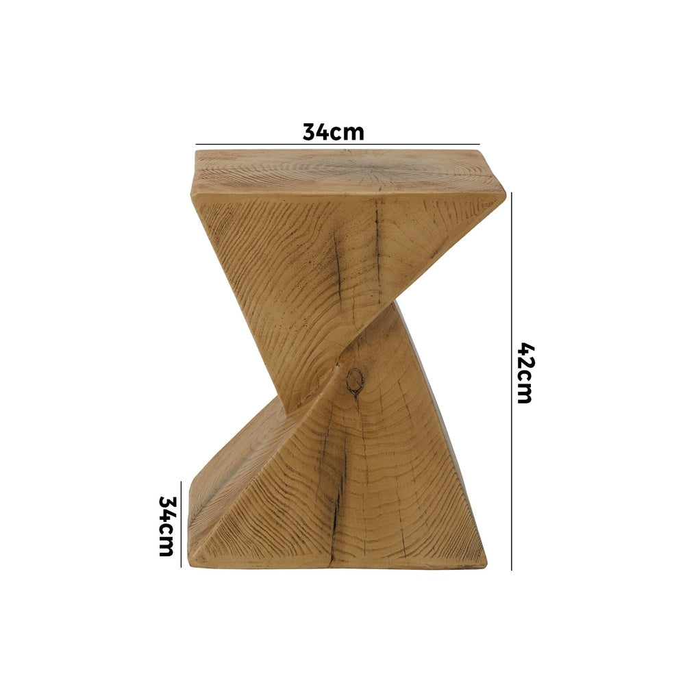 Oikiture Side Table Terrazzo Concrete Wooden-BedSide Tabless-PEROZ Accessories