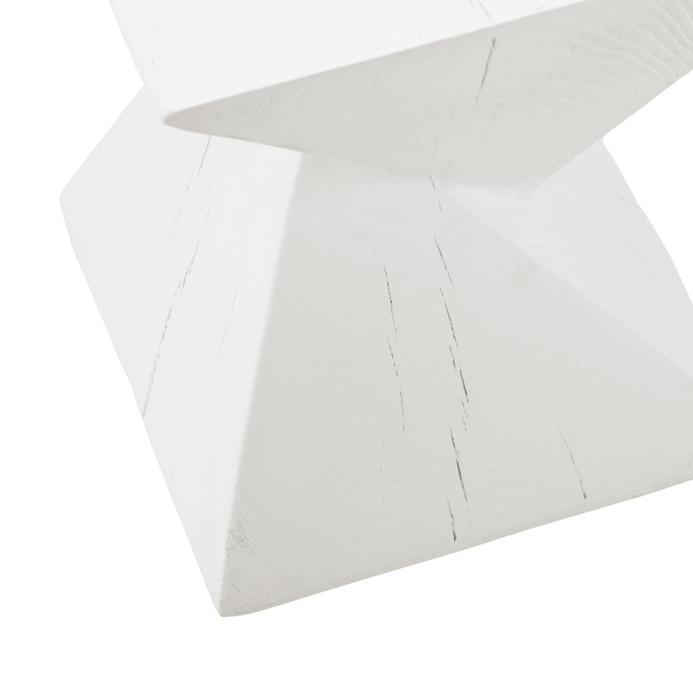 Oikiture Side Table Terrazzo Concrete White-BedSide Tabless-PEROZ Accessories