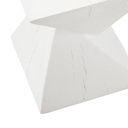 Oikiture Side Table Terrazzo Concrete White-BedSide Tabless-PEROZ Accessories