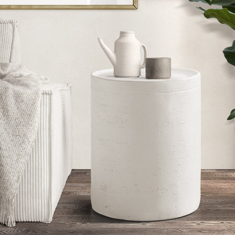 Oikiture Side Table Outdoor Stool Terrazzo Concrete-BedSide Tabless-PEROZ Accessories