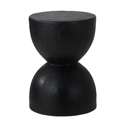 Oikiture Side Table Concrete Outdoor Indoor Black-BedSide Tabless-PEROZ Accessories