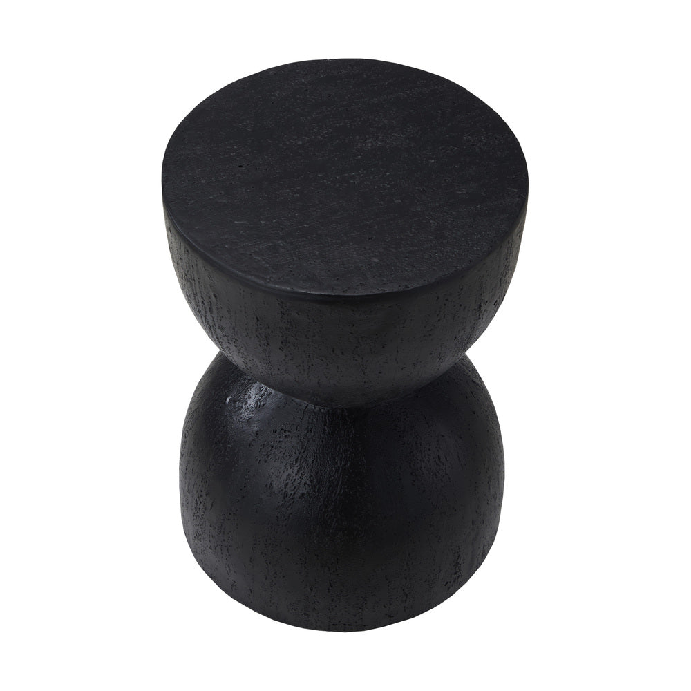 Oikiture Side Table Concrete Outdoor Indoor Black-BedSide Tabless-PEROZ Accessories