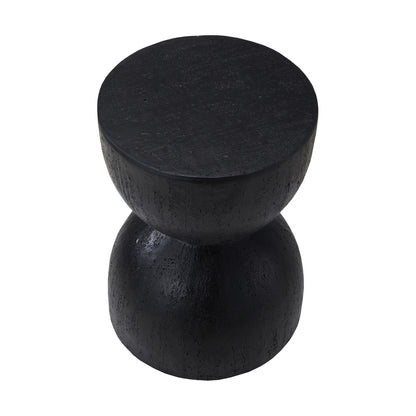 Oikiture Side Table Concrete Outdoor Indoor Black-BedSide Tabless-PEROZ Accessories