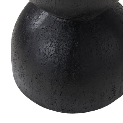 Oikiture Side Table Concrete Outdoor Indoor Black-BedSide Tabless-PEROZ Accessories