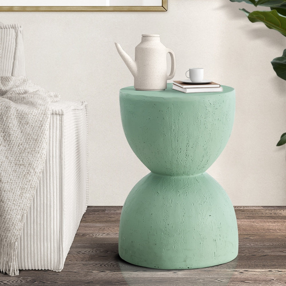 Oikiture Side Table Coffee Tables Stand Stone Green-Side Tables-PEROZ Accessories
