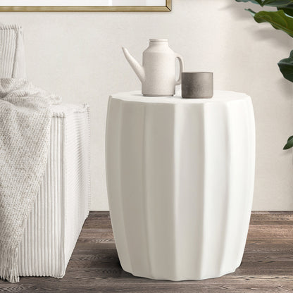 Oikiture Side Table Terrazzo Concrete Outdoor Stand-BedSide Tabless-PEROZ Accessories
