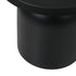 Oikiture Coffee Table Round End Table Side Table Black-Side Tables-PEROZ Accessories