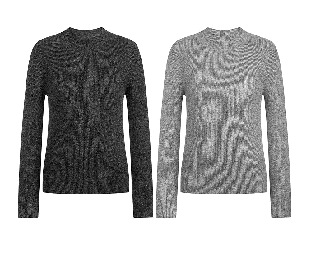 EVERAU  100% Wool Knitwear Sweater Roya