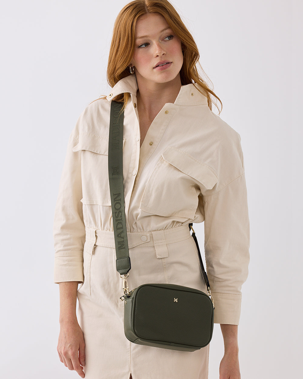 Monica Camera Crossbody Bag + Monogram Bag Strap-Handbags-PEROZ Accessories