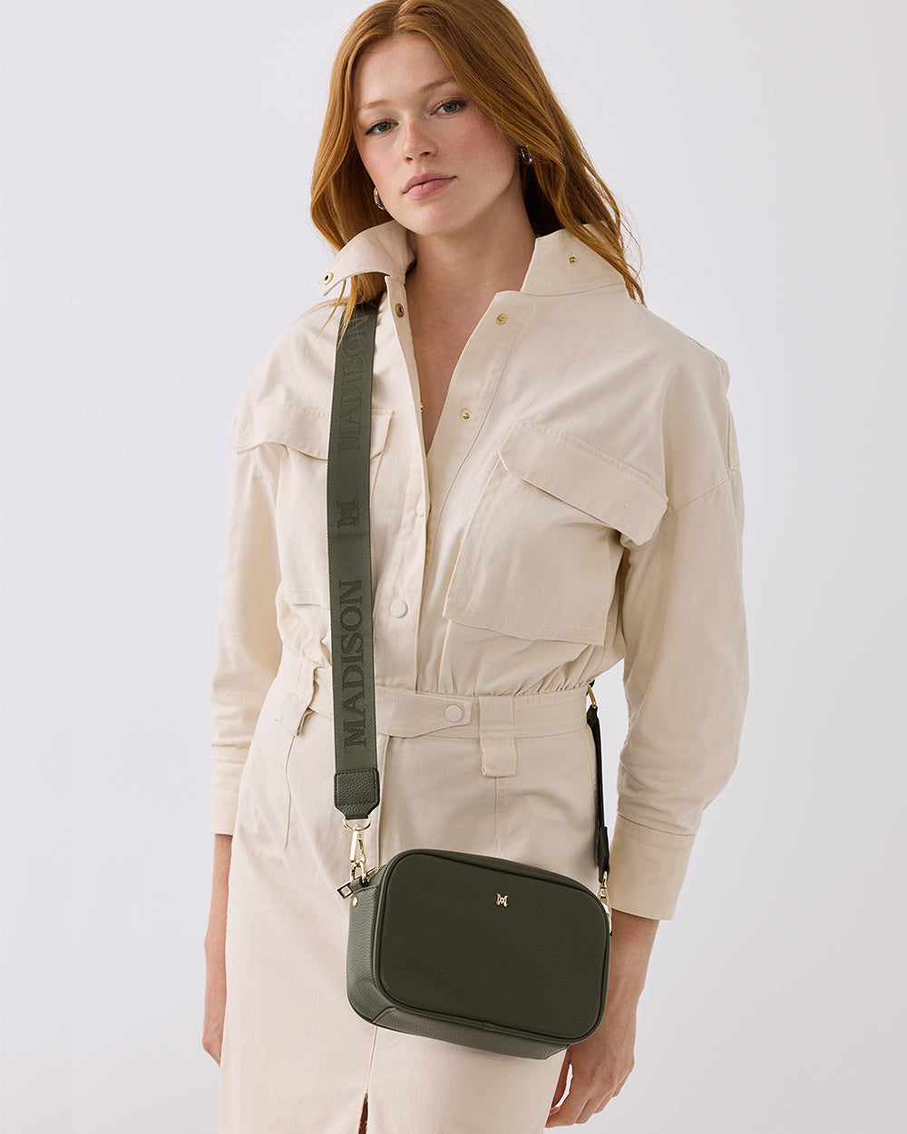 Monica Camera Crossbody Bag + Monogram Bag Strap-Handbags-PEROZ Accessories