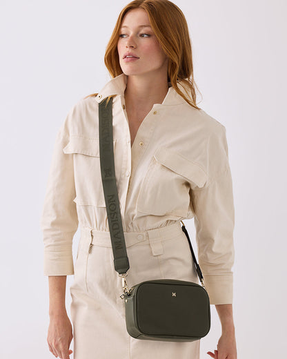 Monica Camera Crossbody Bag + Monogram Bag Strap-Handbags-PEROZ Accessories