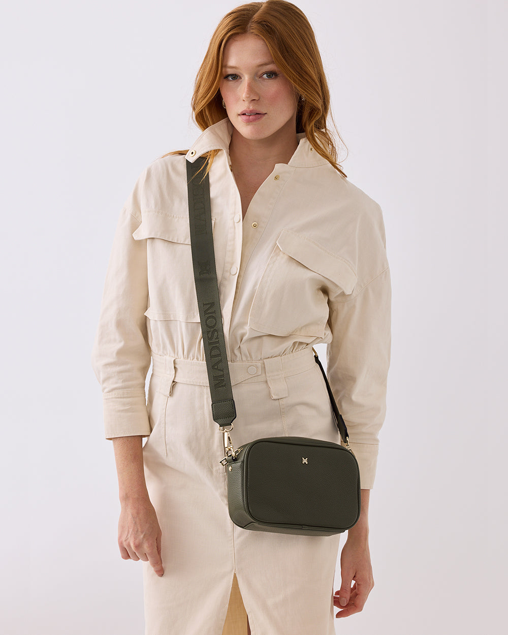 Monica Camera Crossbody Bag + Monogram Bag Strap-Handbags-PEROZ Accessories