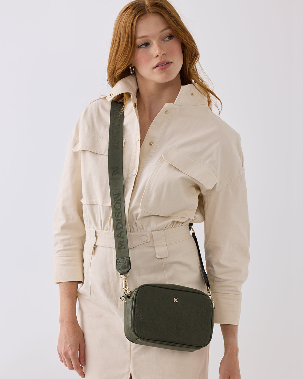 Monica Camera Crossbody Bag + Monogram Bag Strap-Handbags-PEROZ Accessories