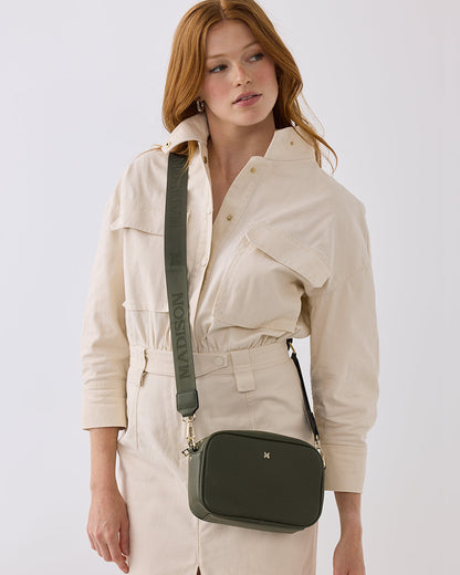 Monica Camera Crossbody Bag + Monogram Bag Strap-Handbags-PEROZ Accessories