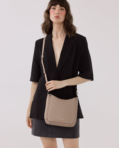 Tina Medium Zip Top Convertible Sling Bag With Matching &amp; Webbing Crossbody Straps-Handbags-PEROZ Accessories