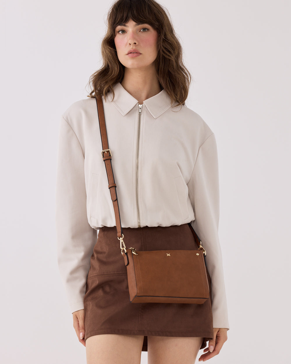 Eden Zip Top Crossbody Bag-Handbags-PEROZ Accessories