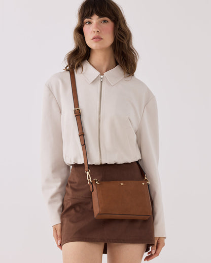 Eden Zip Top Crossbody Bag-Handbags-PEROZ Accessories