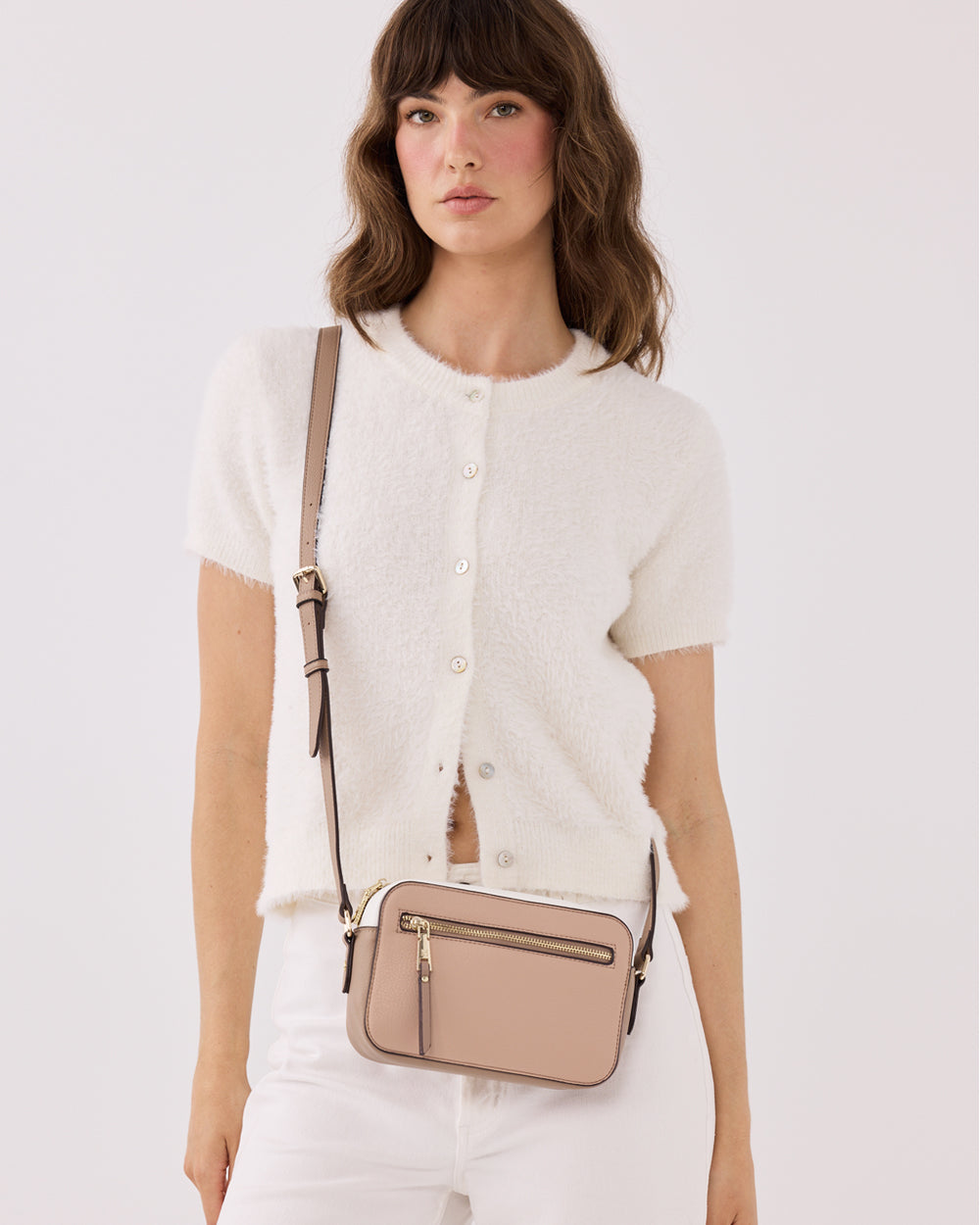 Nina Zip Front Cameral Crossbody Bag