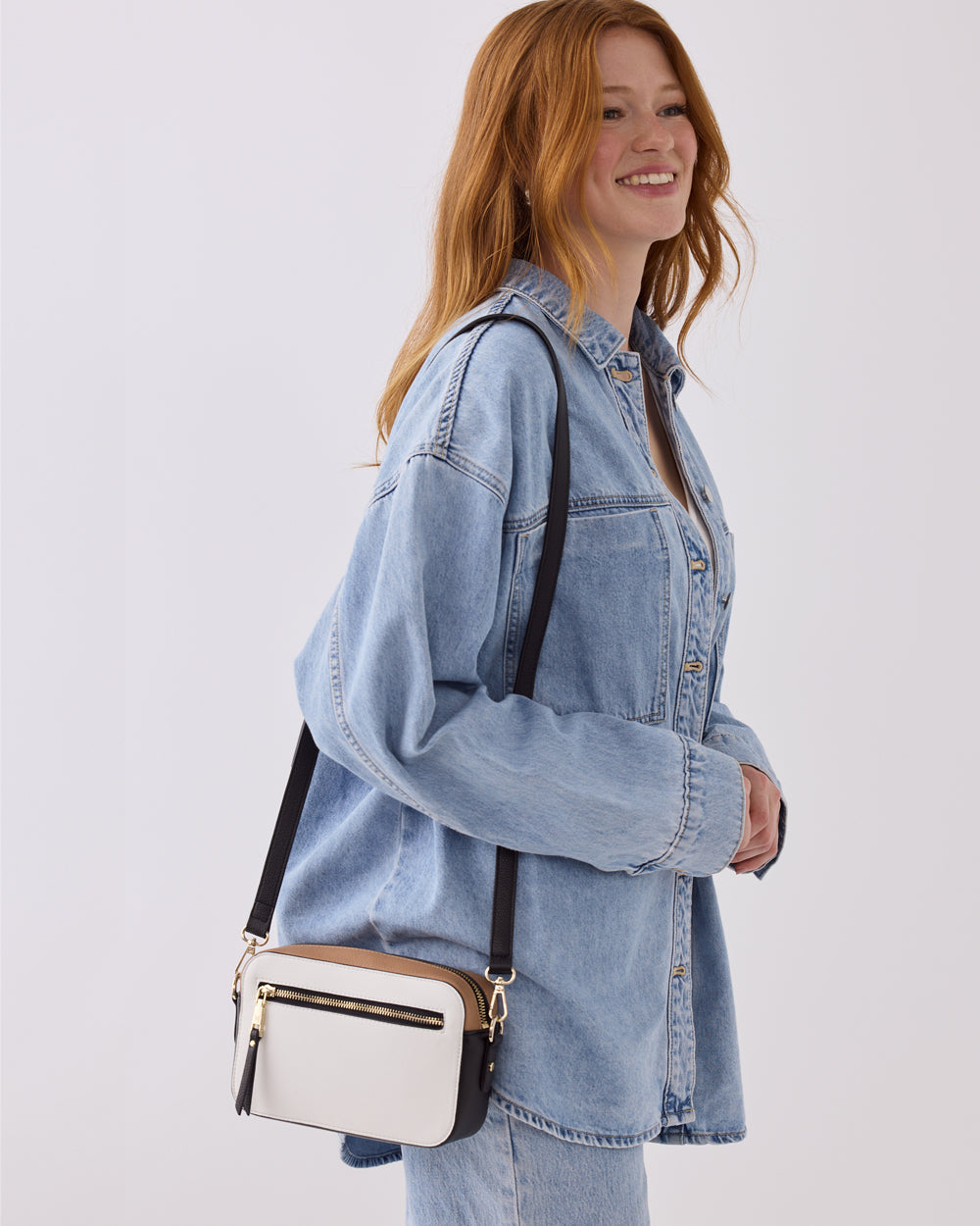 Nina Zip Front Cameral Crossbody Bag-Handbags-PEROZ Accessories