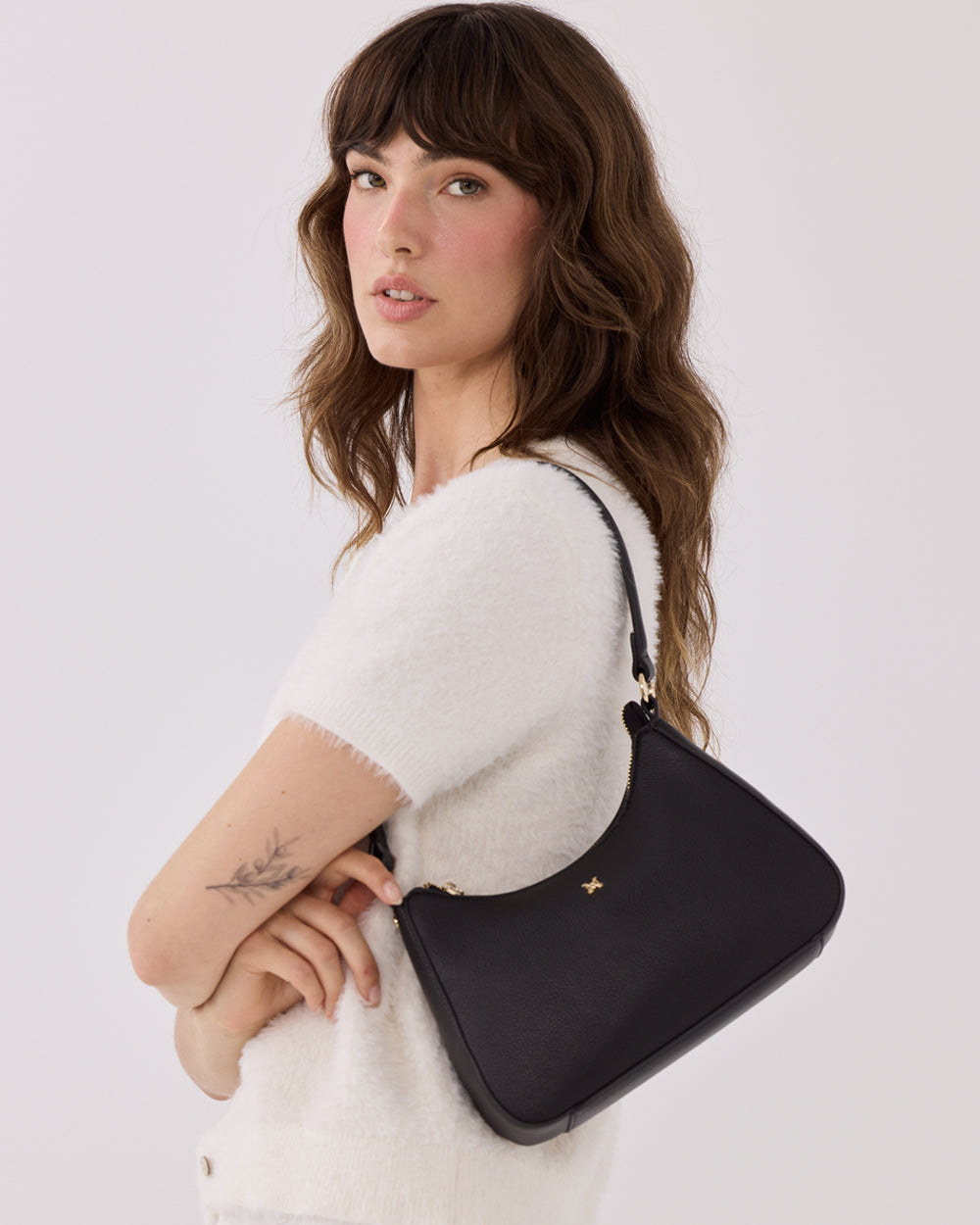 Jo Convertible Small Hobo Shoulder Bag With Monogram Crossbody Strap-Handbags-PEROZ Accessories