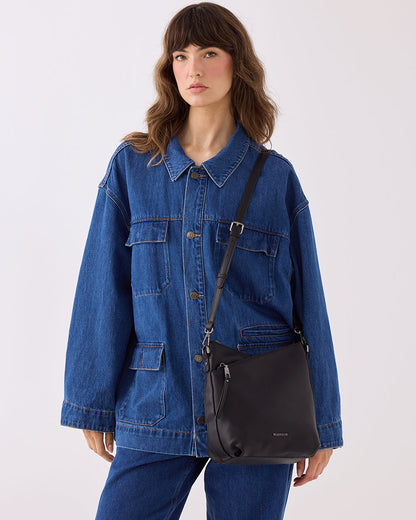 Maya Medium Double Zip Sling Crossbody Bag-Handbags-PEROZ Accessories