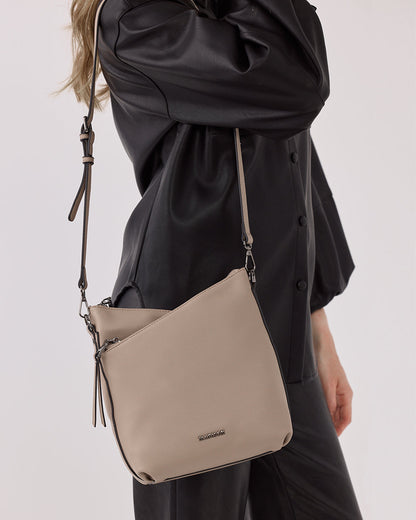 Maya Medium Double Zip Sling Crossbody Bag-Handbags-PEROZ Accessories