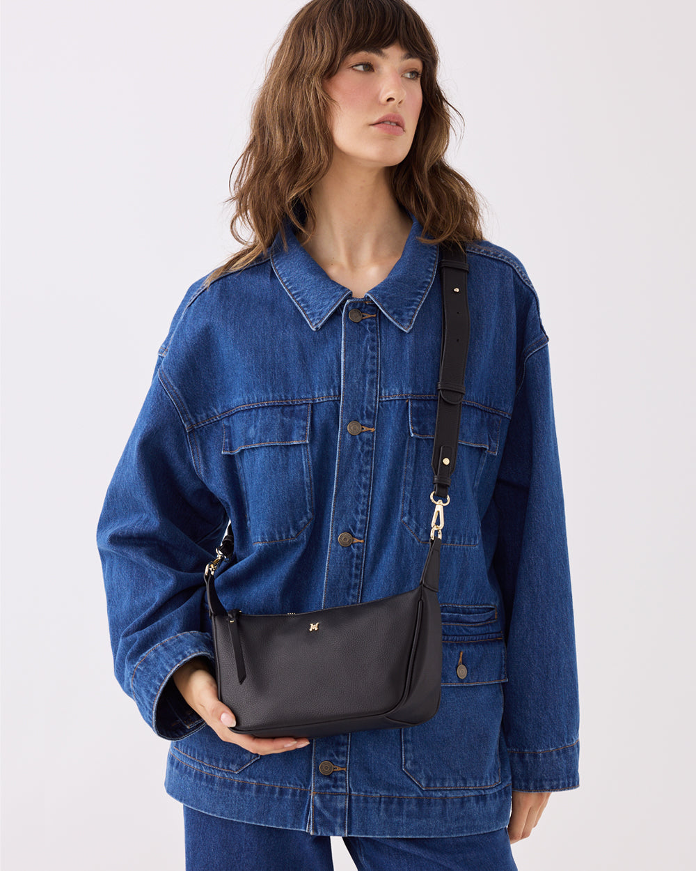 Ella Zip Top Crossbody Bag With Plait Zip Puller Detail-Handbags-PEROZ Accessories