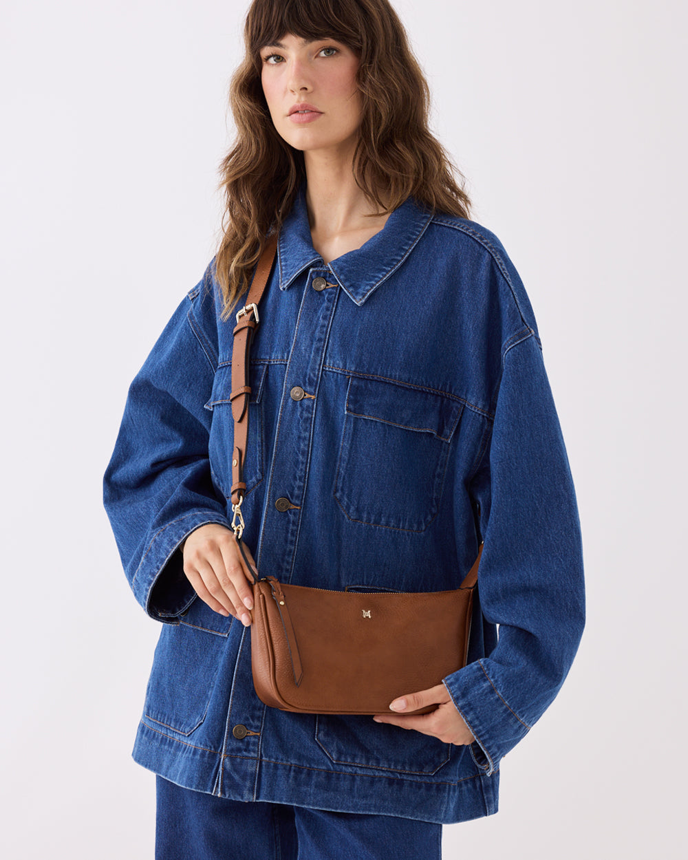 Ella Zip Top Crossbody Bag With Plait Zip Puller Detail-Handbags-PEROZ Accessories