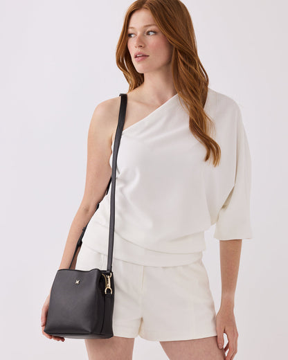 Danni Small 3 Compartment Bucket Crossbody Bag-Handbags-PEROZ Accessories