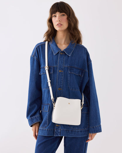 Danni Small 3 Compartment Bucket Crossbody Bag-Handbags-PEROZ Accessories