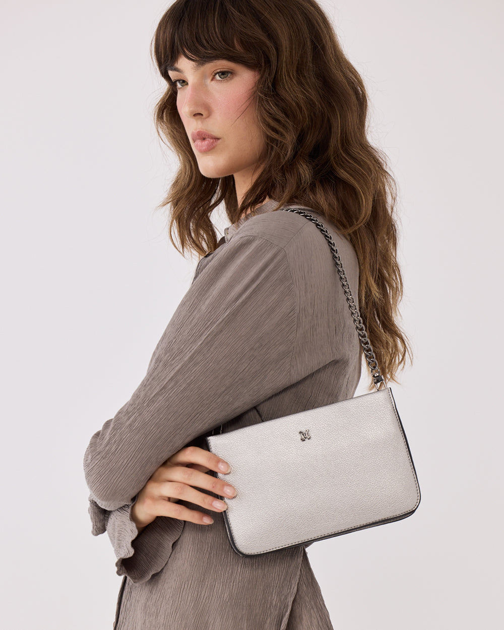 Lucinda Zip Top Convertible Chain &amp; Crossbody Bag-Handbags-PEROZ Accessories