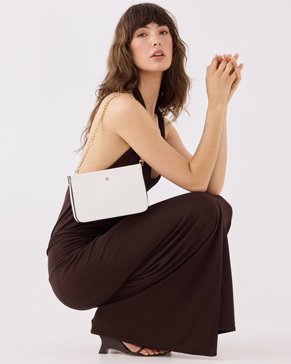 Lucinda Zip Top Convertible Chain &amp; Crossbody Bag-Handbags-PEROZ Accessories