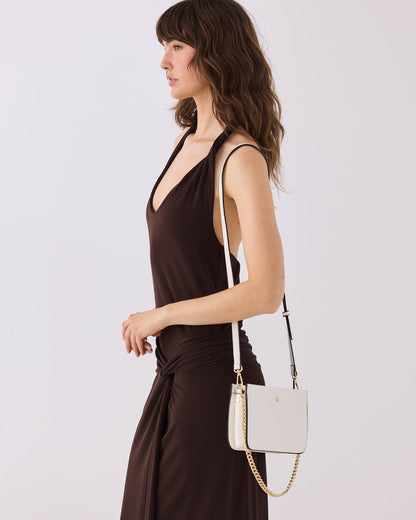 Lucinda Zip Top Convertible Chain &amp; Crossbody Bag-Handbags-PEROZ Accessories