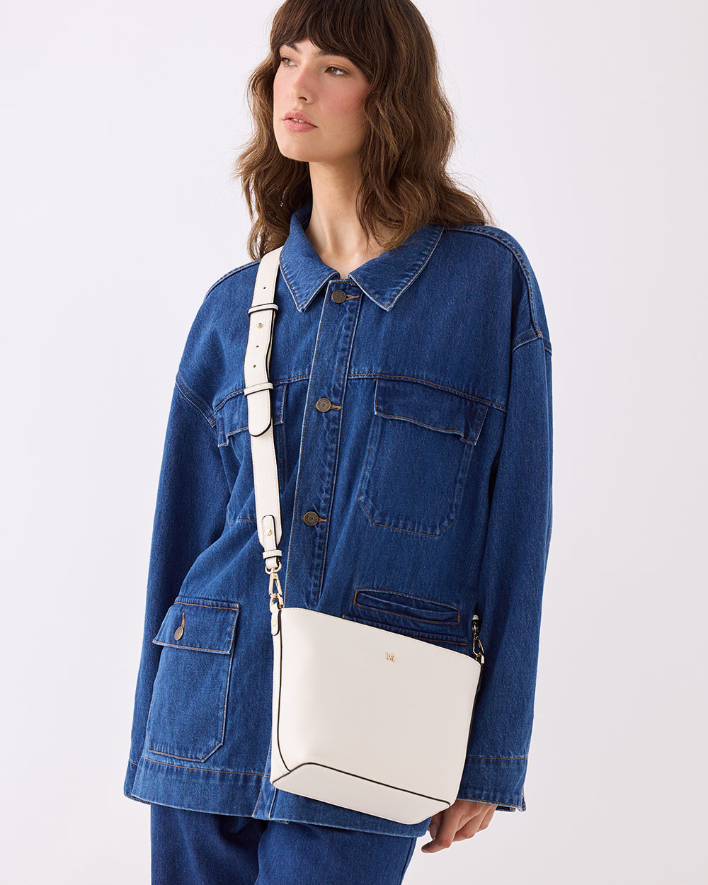 Remi Zip Top Bucket Crossbody Bag-Handbags-PEROZ Accessories