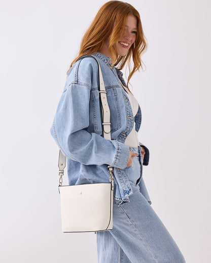 Remi Zip Top Bucket Crossbody Bag-Handbags-PEROZ Accessories