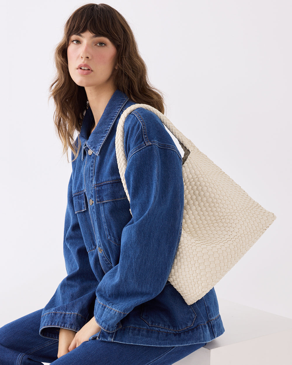 Lydia Weave Large Hobo-Handbags-PEROZ Accessories