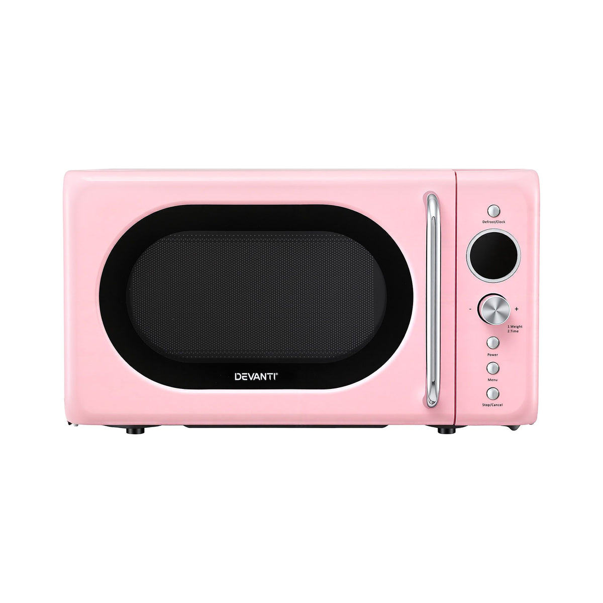 Devanti 20L Microwave Oven 700W Pink-Appliances > Kitchen Appliances > Microwave Ovens-PEROZ Accessories