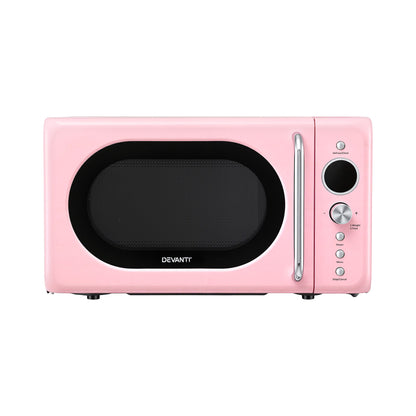 Devanti 20L Microwave Oven 700W Pink-Appliances > Kitchen Appliances > Microwave Ovens-PEROZ Accessories