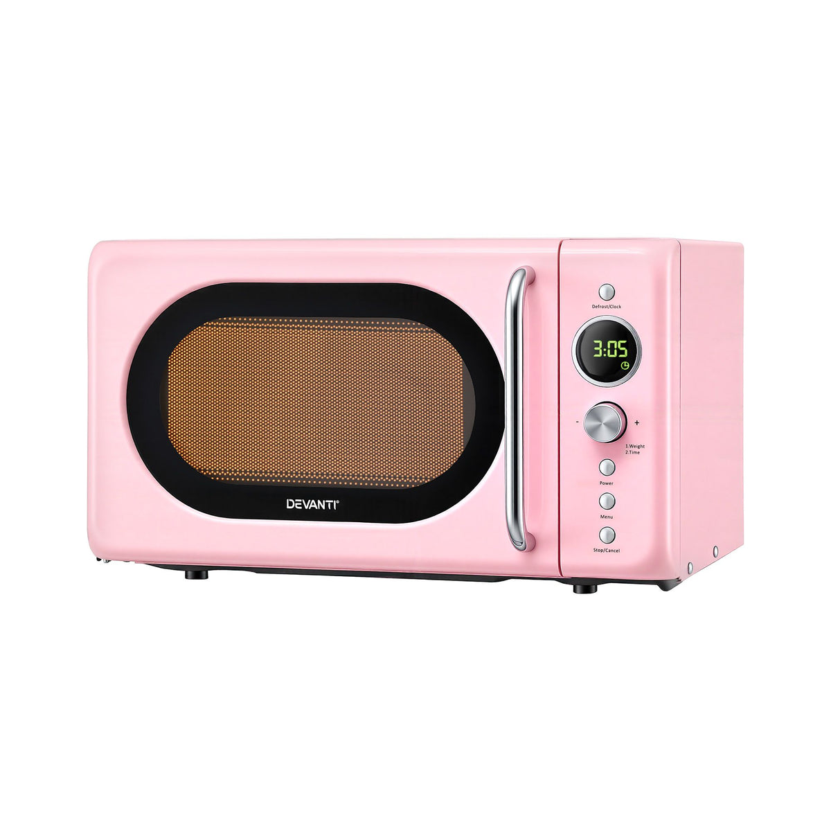 Devanti 20L Microwave Oven 700W Pink-Appliances > Kitchen Appliances > Microwave Ovens-PEROZ Accessories