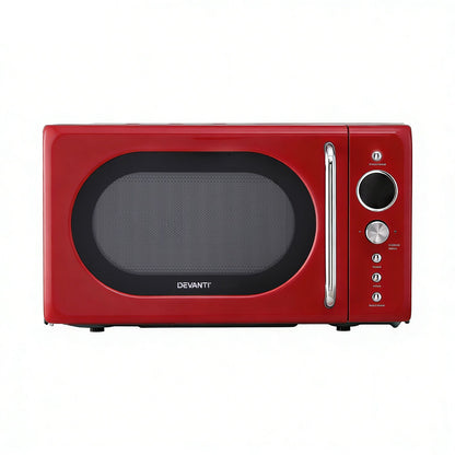 Devanti 20L Microwave Oven 700W Red-Appliances > Kitchen Appliances > Microwave Ovens-PEROZ Accessories